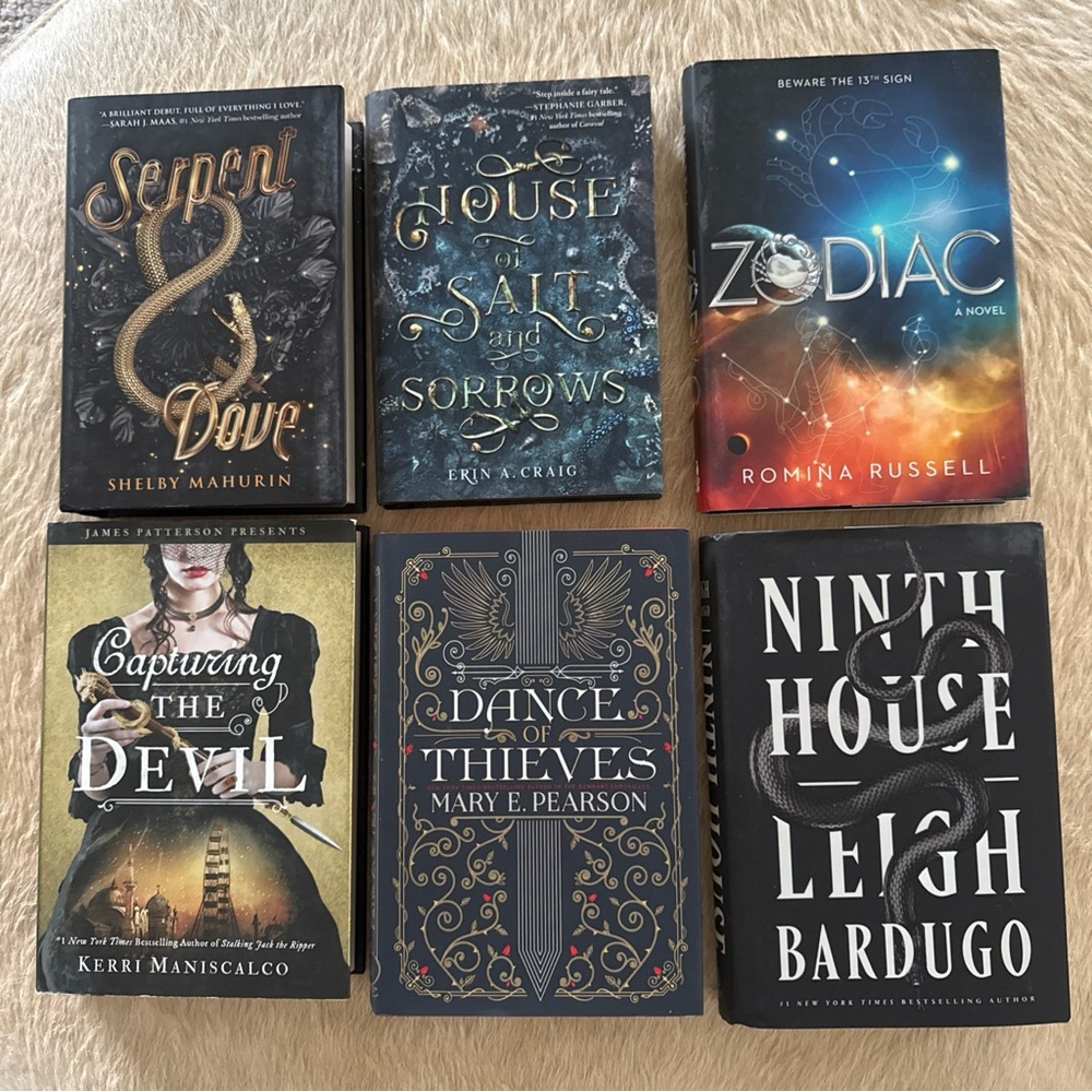 Set of 6 Young Adult Fantasy Adventure Fiction Hardcover Books